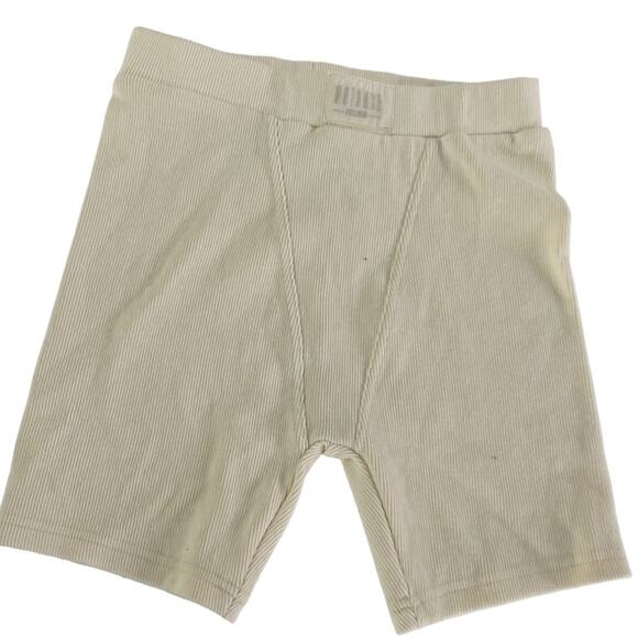 WNTRMSE‎ Shorts Womens 2 Vanilla Winter Muse Rib High-Rise Stretch Cotton - Picture 2 of 7